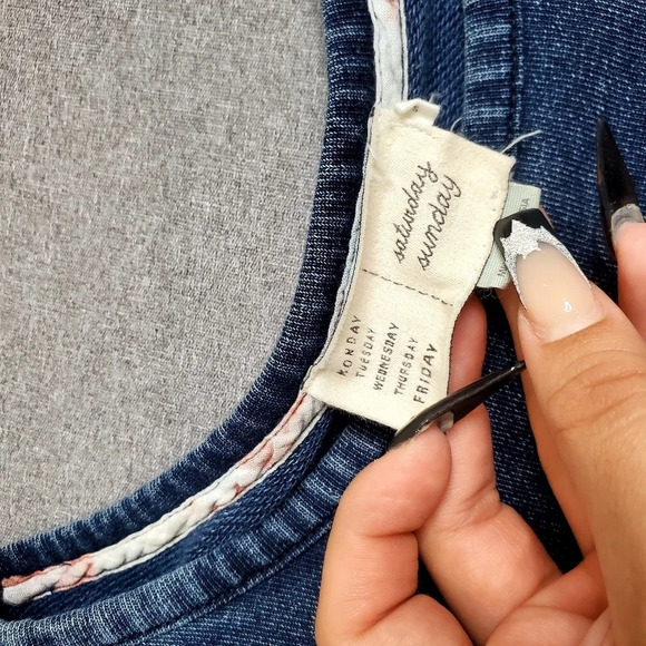 Anthropologie Ruffle Indigo Dress - Picture 5 of 7